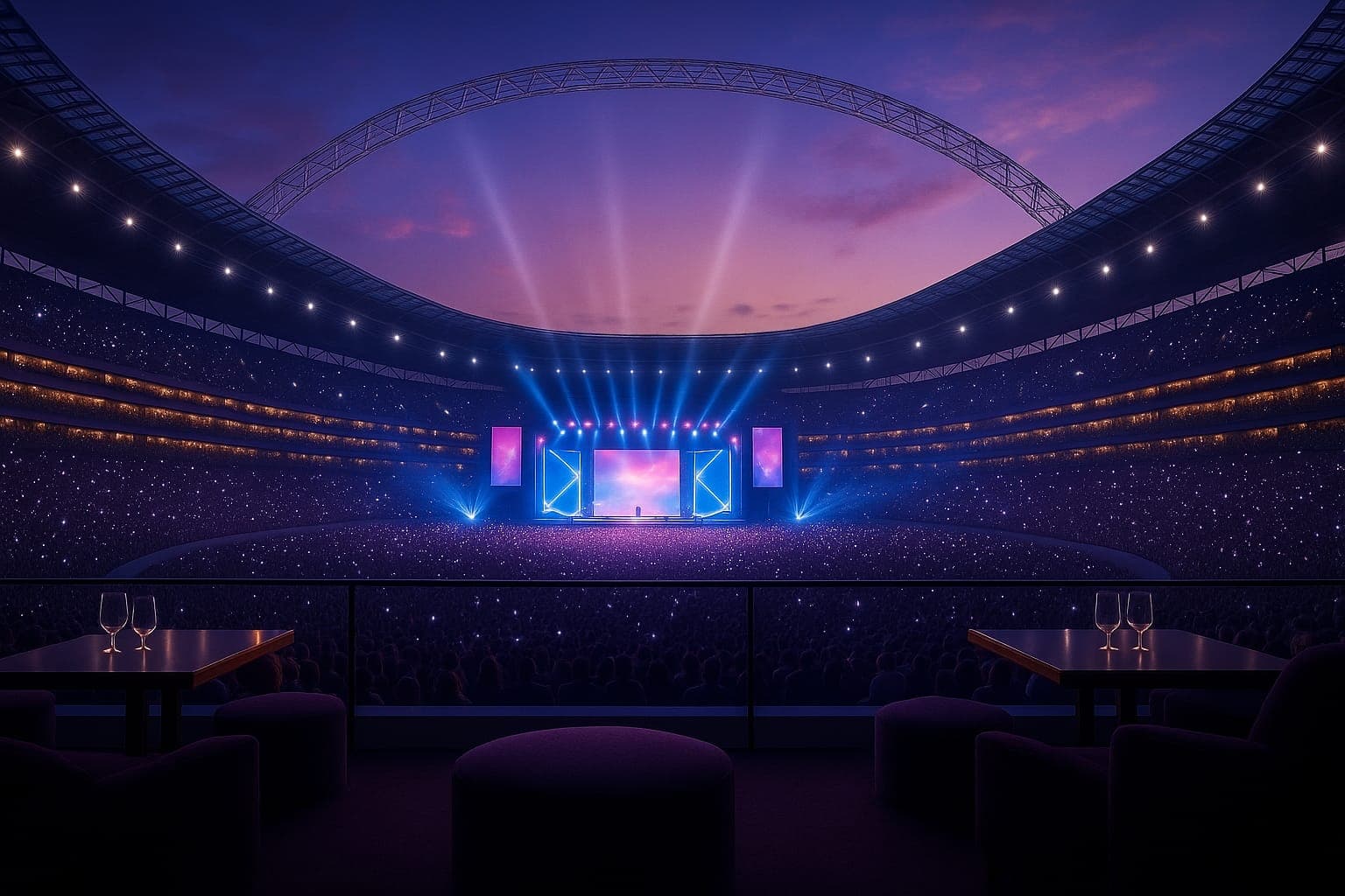 Background de evento - Show ao vivo em estádio